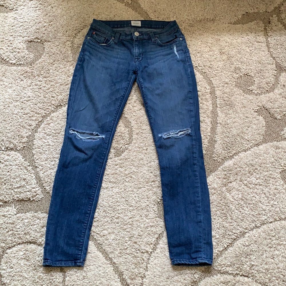 26 Hudson Krista Super Skinny Jeans Ripped Knees